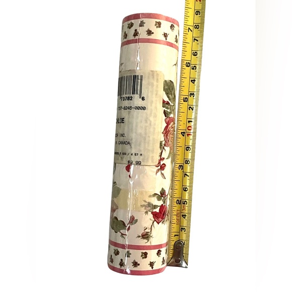 Vintage Floral Wallpaper Border Roll Wrapped Never Used 5 Yards Tercor Inc Chloe - Picture 8 of 9